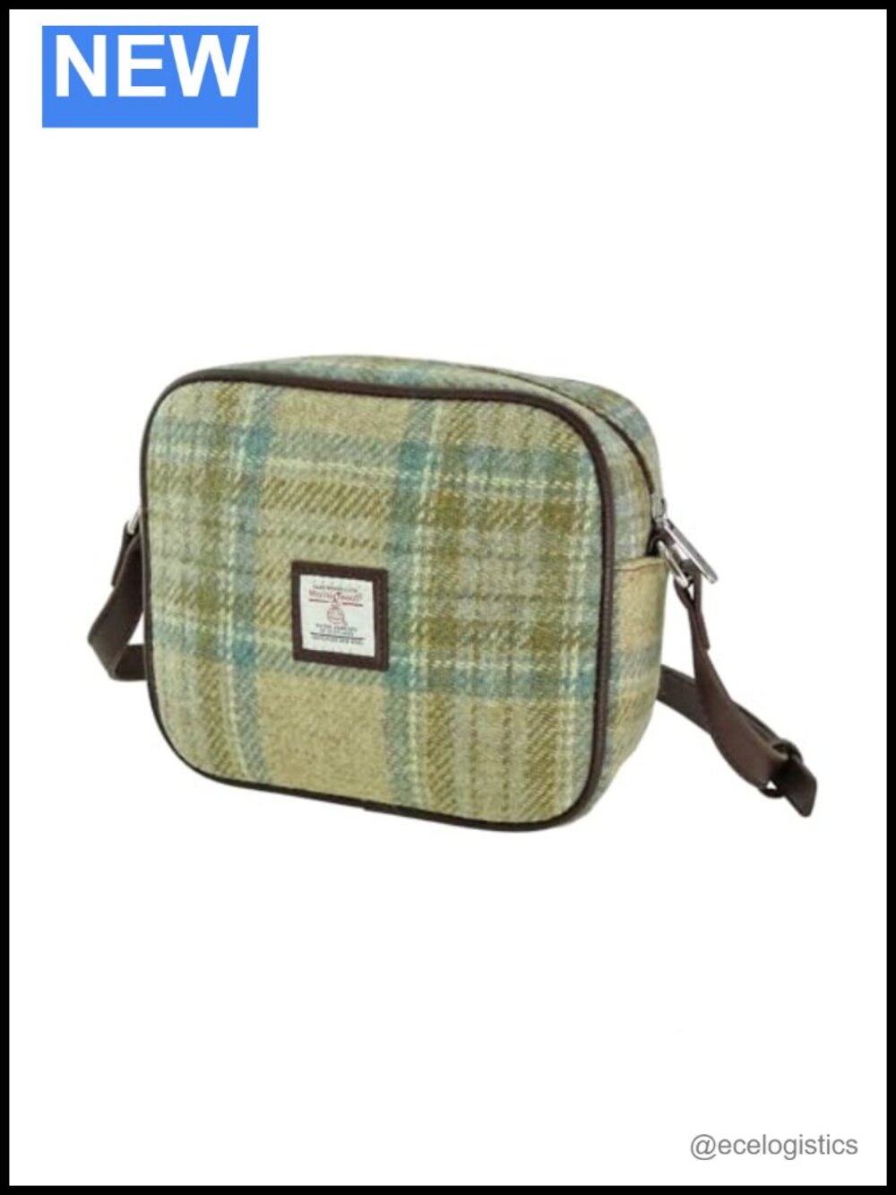 Authentic Scottish Harris Tweed Mini Bag with Adjustable Strap